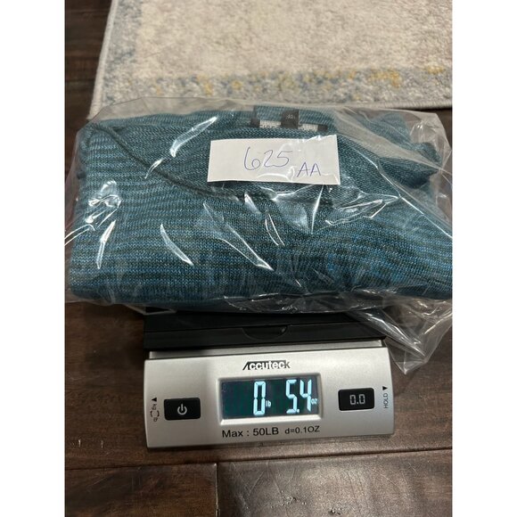 Eileen Fisher Striped Linen Sweater Blue Sz Medium Long Sleeve Pullover Cozy - Picture 11 of 11